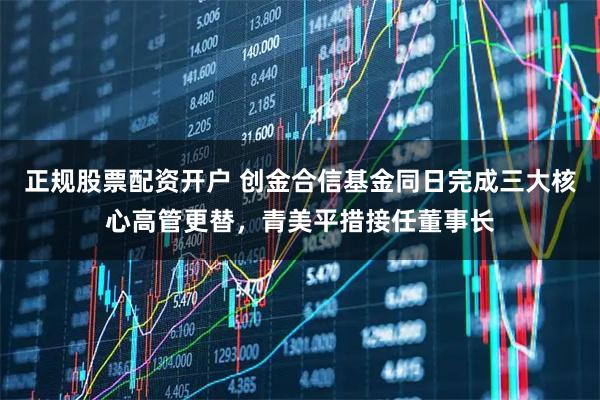正规股票配资开户 创金合信基金同日完成三大核心高管更替，青美平措接任董事长